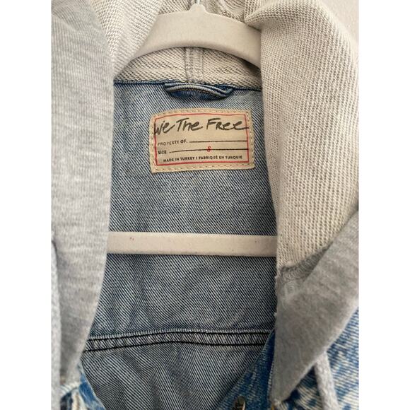 Free People Flawless Hooded Denim Jacket S - Picture 6 of 7